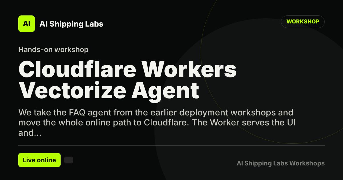 Cover image for Cloudflare Workers Vectorize Agent