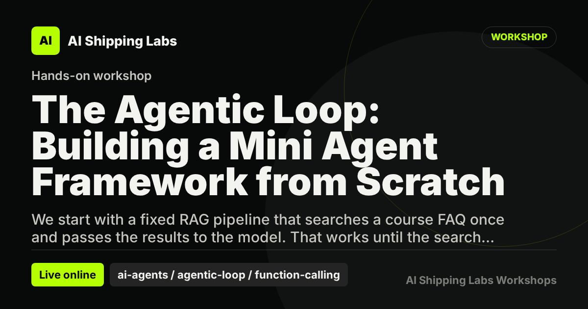 The Agentic Loop: Building a Mini Agent Framework from Scratch | AI ...