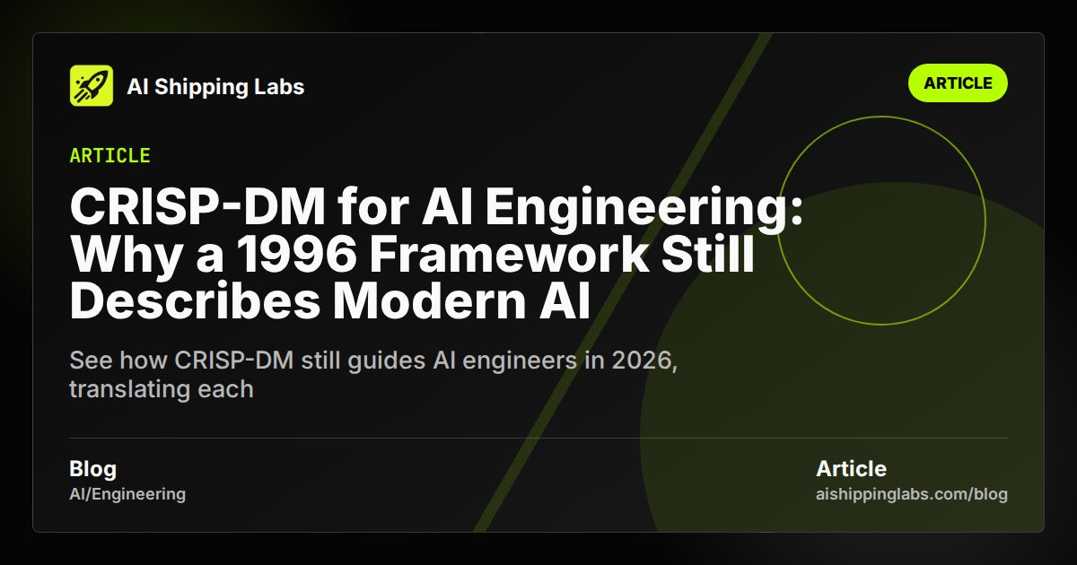 CRISP-DM for AI Engineering: Why a 1996 Framework Still Describes Modern AI Development