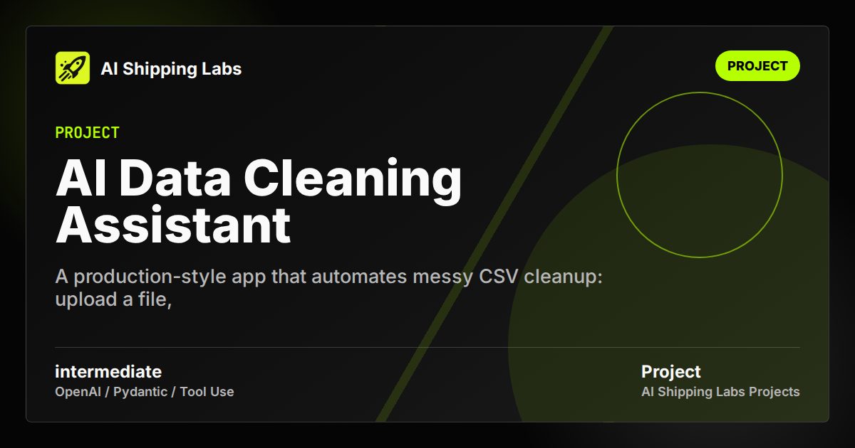 AI Data Cleaning Assistant