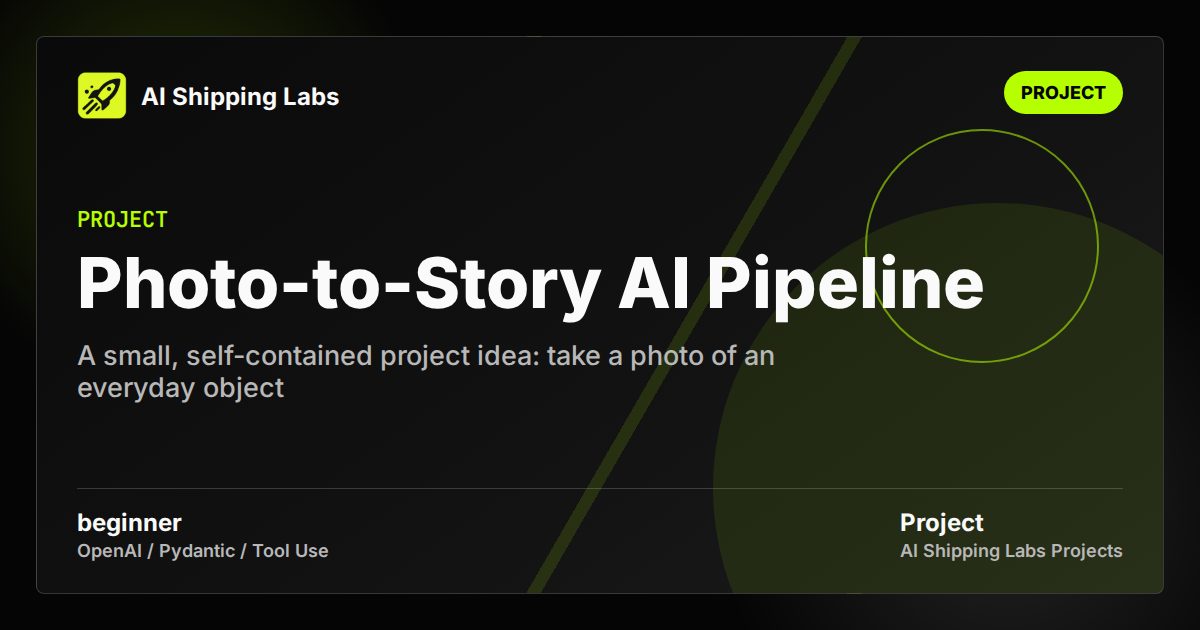 Photo-to-Story AI Pipeline